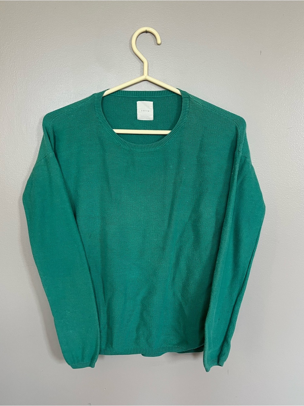 Men's Crewneck Sweater in Teal Green